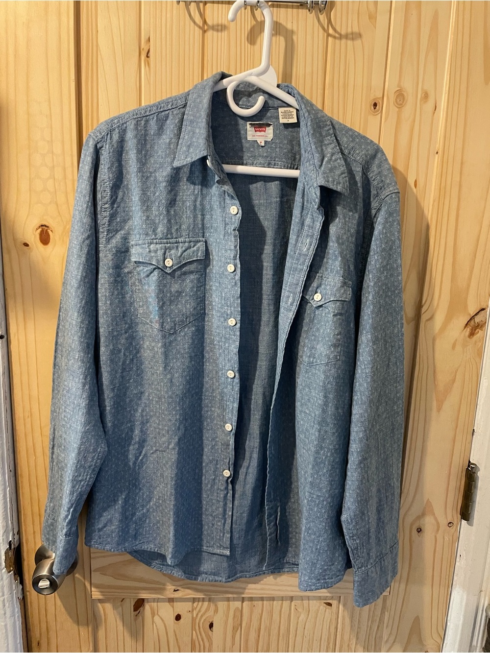 Levi's Light Blue Denim Shirt Jacket with Chest Pockets